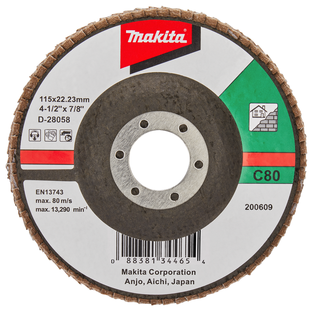 Makita accessoires lamellenschuurschijf 115mm c80 - d-28058 d-28058