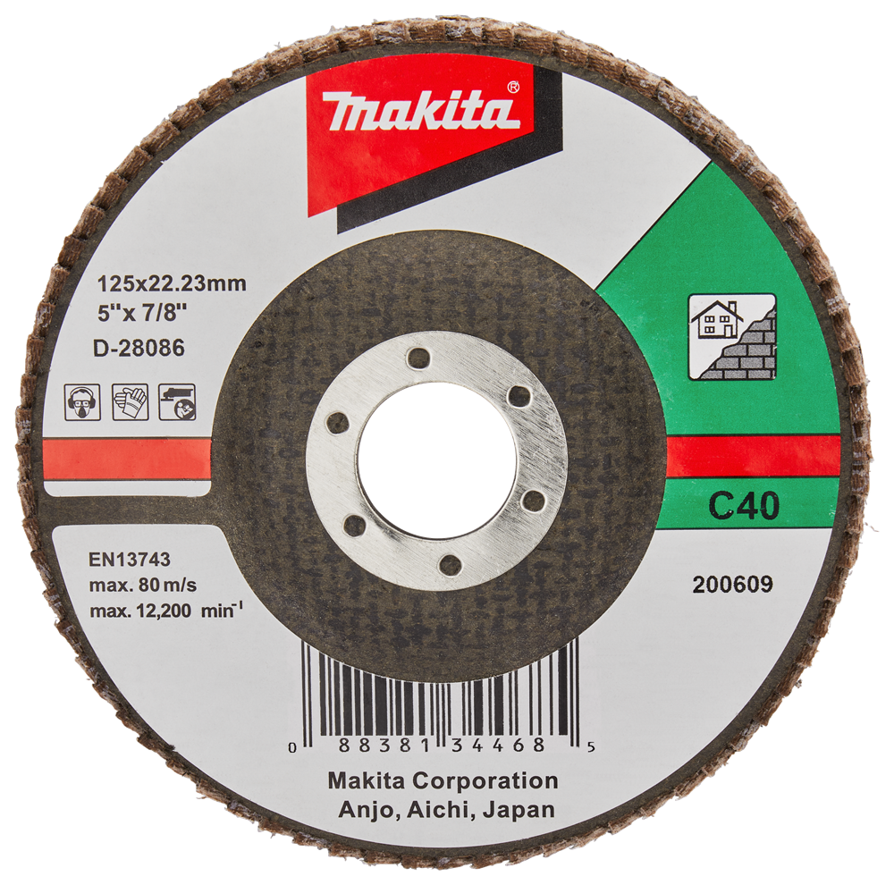 Makita accessoires lamellenschuurschijf 125mm c40 - d-28086 - d-28086