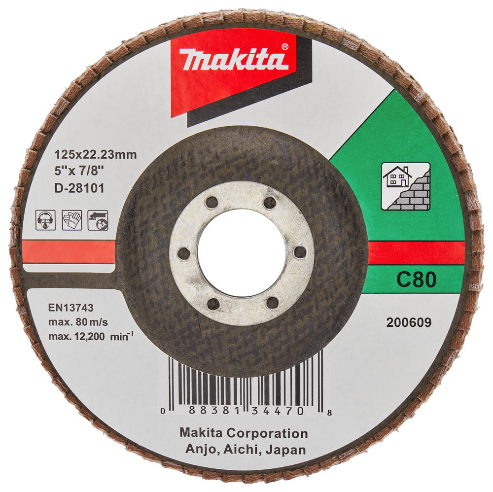 Makita accessoires lamellenschuurschijf 125mm c80 - d-28101 - d-28101