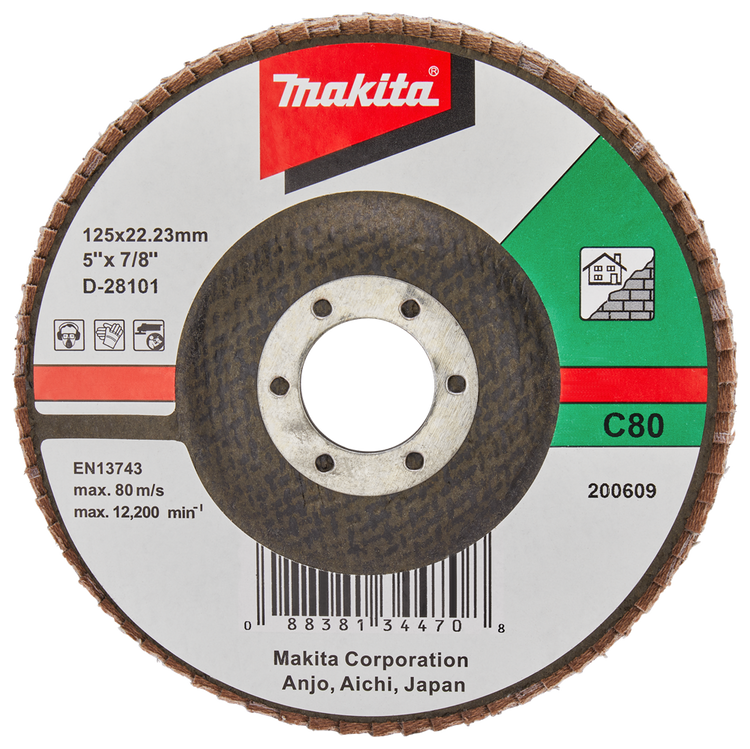 Makita accessoires lamellenschuurschijf 125mm c80 - d-28101 - d-28101