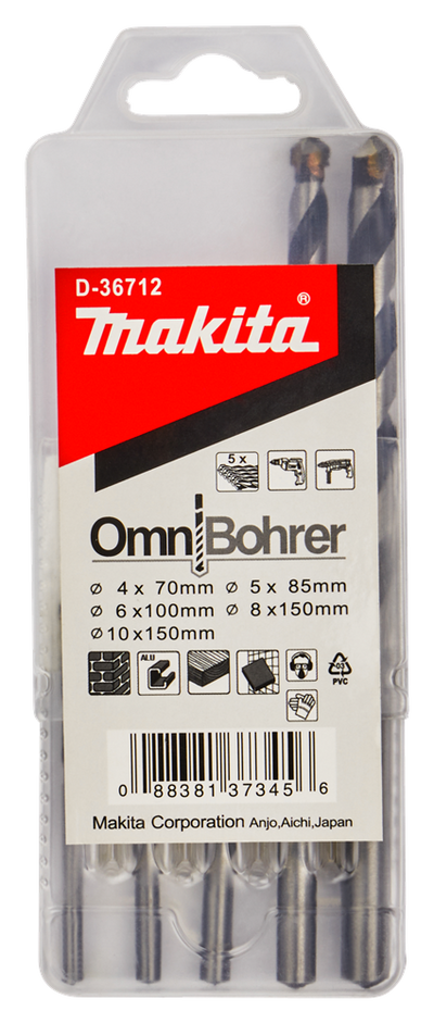 Makita accessoires multiborenset 5-delig - d-36712 d-36712
