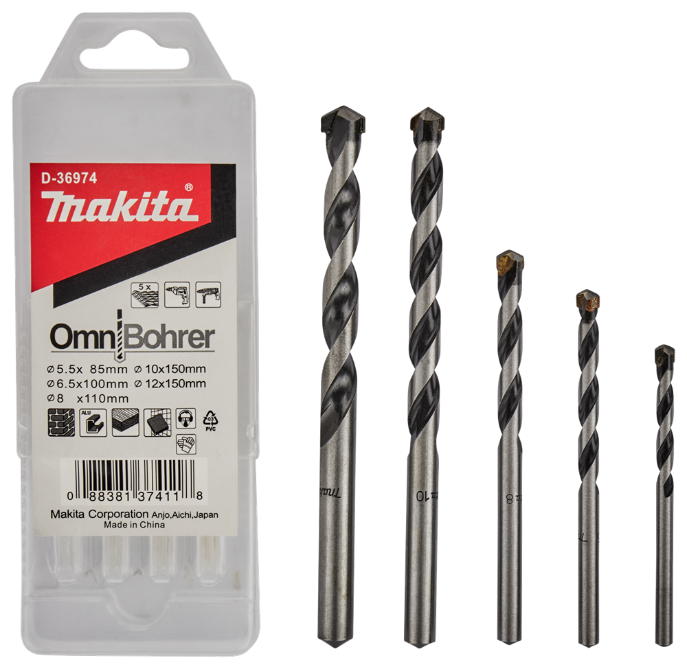 Makita accessoires multiborenset 5-delig - d-36974 d-36974