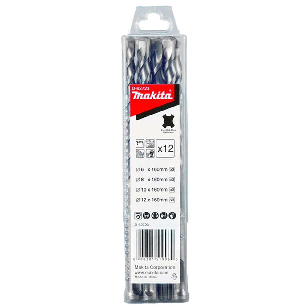 Makita accessoires betonborenset 12-delig - d-62723 d-62723