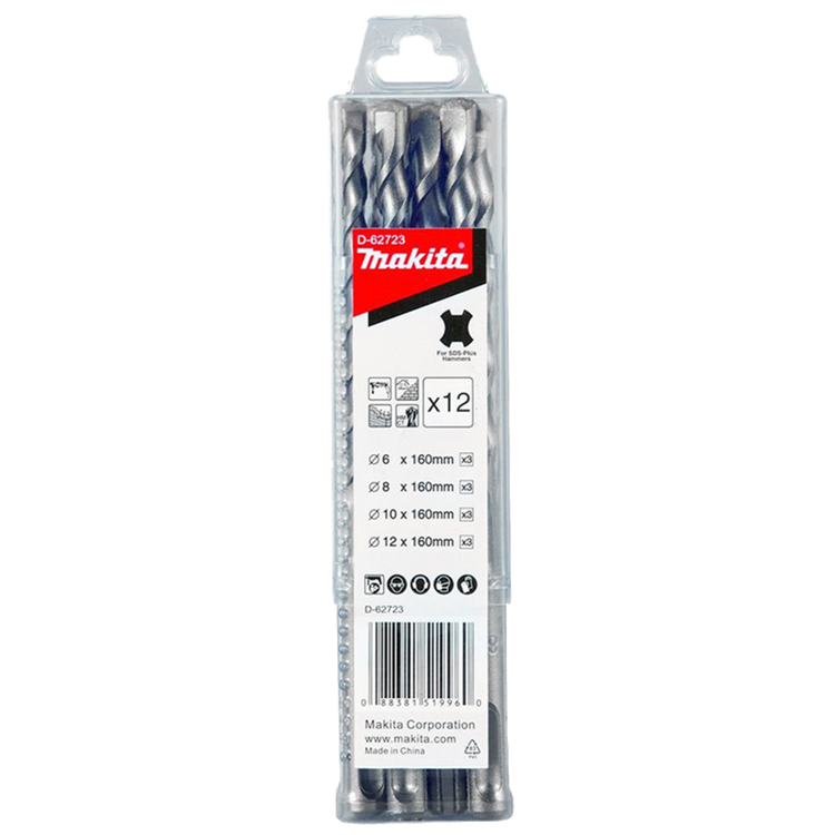 Makita accessoires betonborenset 12-delig - d-62723 d-62723