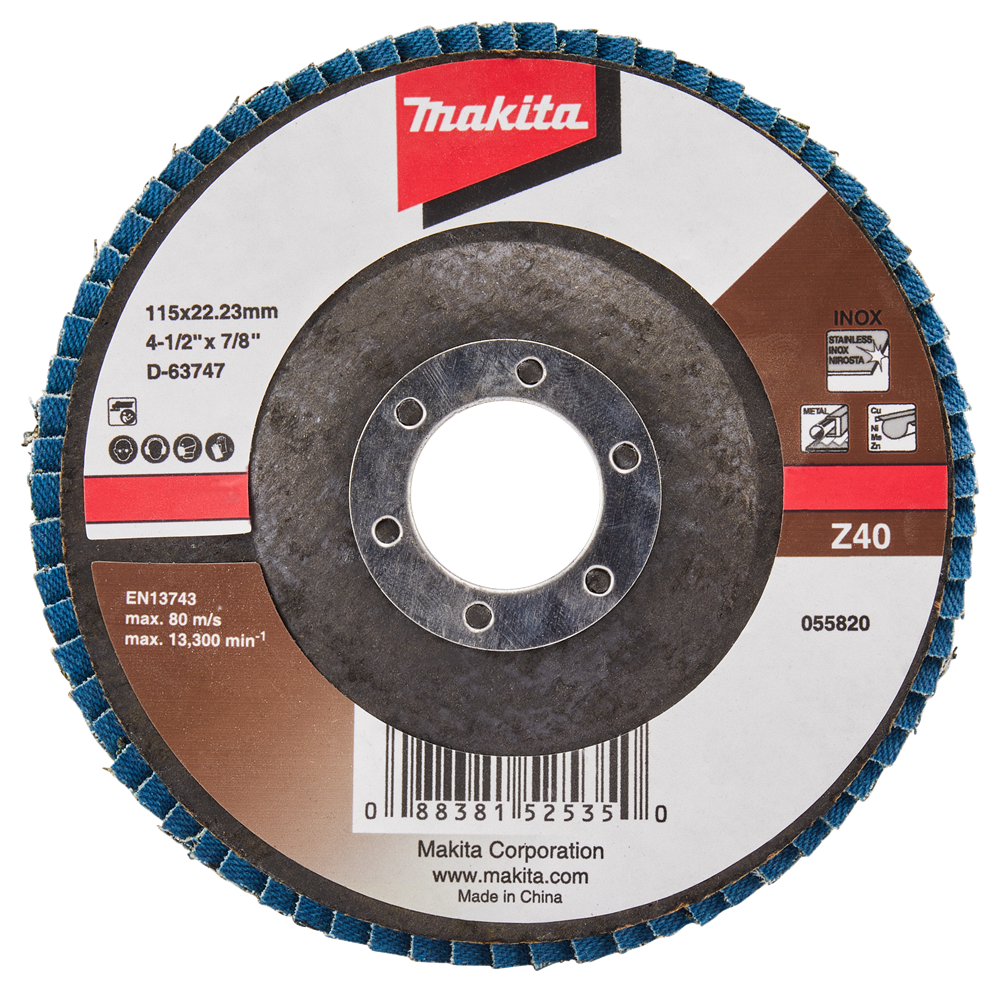 Makita accessoires lamellenschuurschijf 115mm z40 - d-63747 d-63747