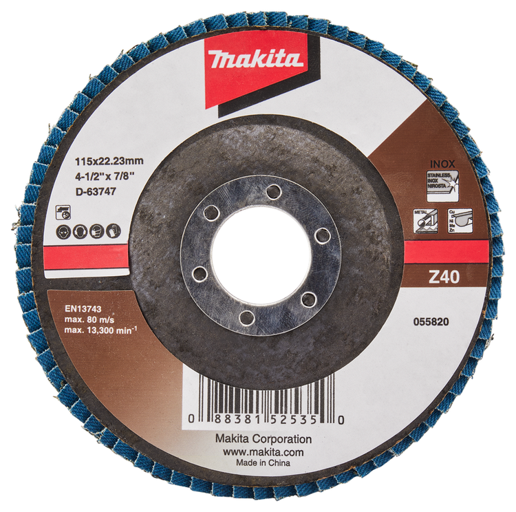 Makita accessoires lamellenschuurschijf 115mm z40 - d-63747 d-63747