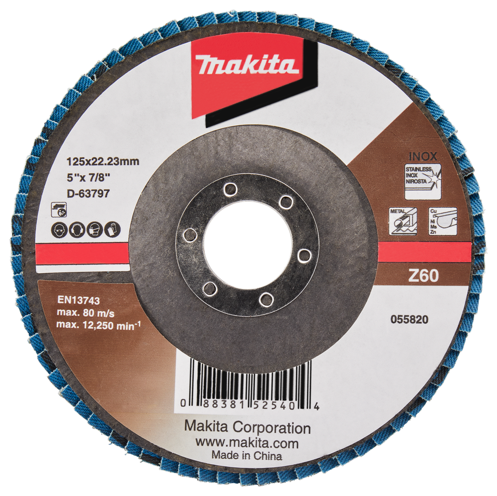 Makita accessoires lamellenschuurschijf 125mm z60 - d-63797 d-63797