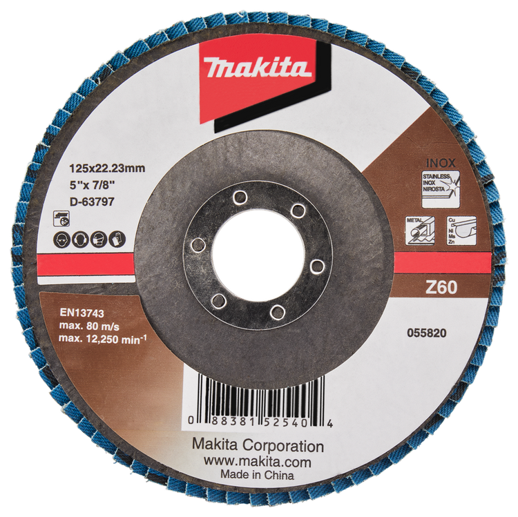 Makita accessoires lamellenschuurschijf 125mm z60 - d-63797 d-63797