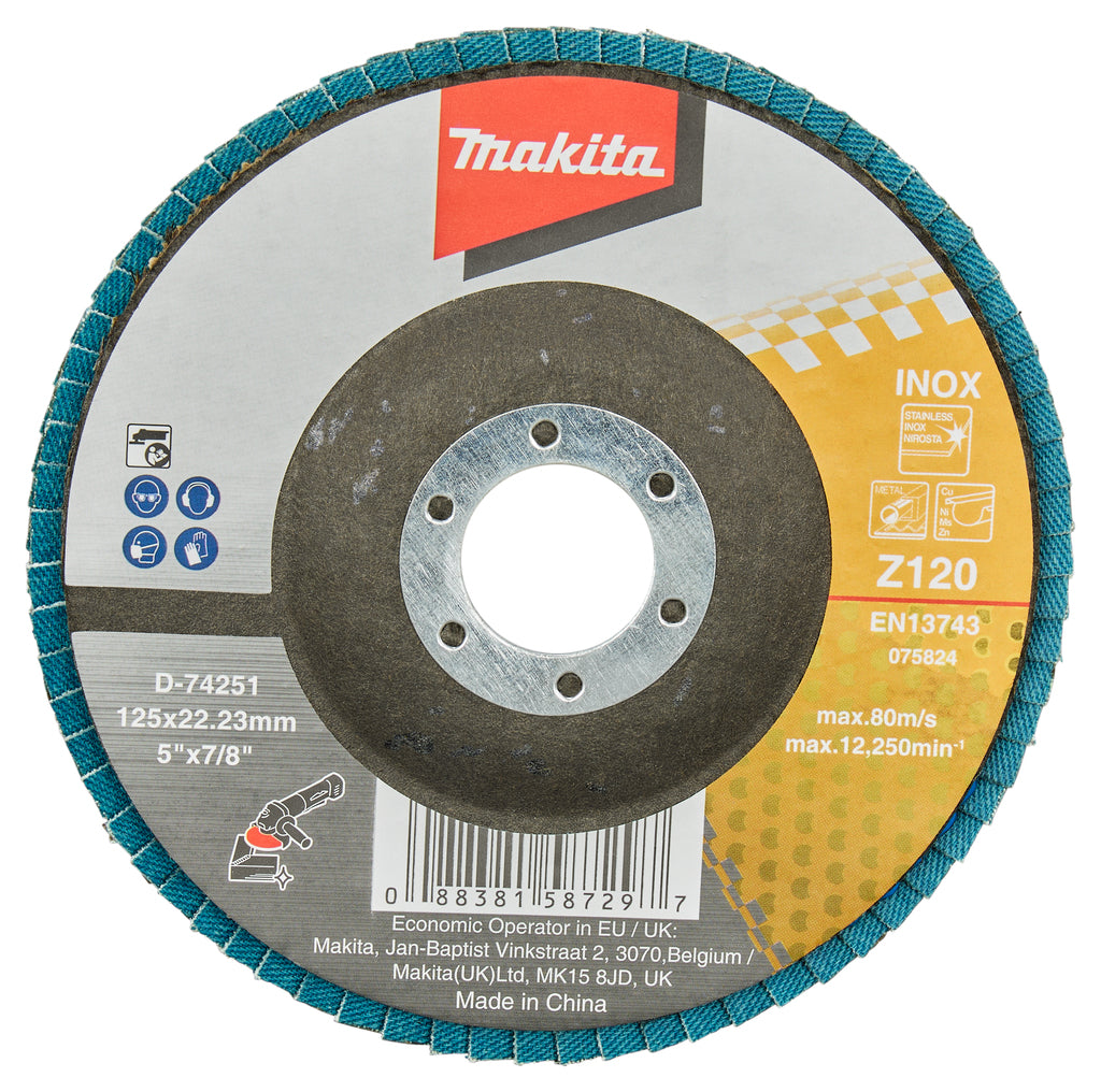 Makita accessoires lamellenschuurschijf 125mm z120 - d-74251