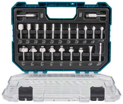 Makita accessoires d-74778 | frezenset | 8mm | 22-delig | in kunststof koffer - d-74778