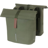 Basil Tas City Dubbel Vegan Leather | Moss Green - afbeelding 1