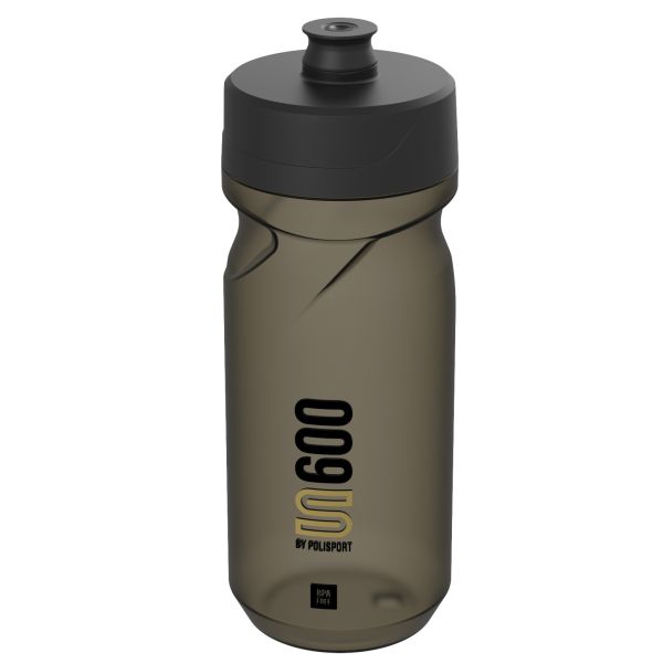 Polisport bidon met schroefdop s600 - 600ml restyle - transparant zwart zwart