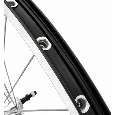 Achterwiel 28'' aluminium zac 2000 zwart geslepen velg - freewheel - vaste as