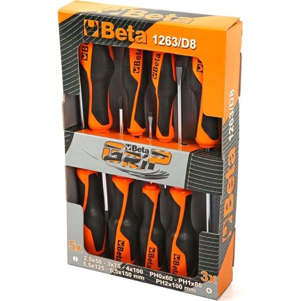 Schroevendraaierset Beta Tools 01263 D8 - 8 delig