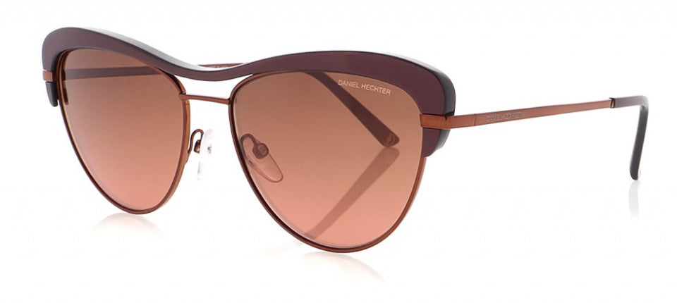 zonnebril DHS253 dames ovaal RVS cat. 3 donkerrood