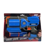 Dart gun omega met 6 darts blauw 25cm - afbeelding 1