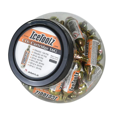 Icetoolz co2 patronen 16 gram met schroefdraad a821 (pot van 50 stuks)