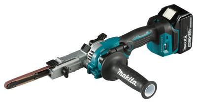Makita dbs180rtj 18 v stripschuurmachine 9mm 5,0 ah accu (2 st), snellader, in mbox