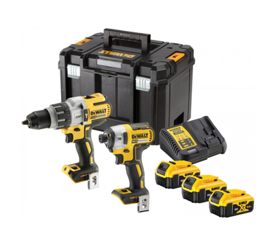 Dewalt dck276p3t | combiset | xrp schroef klopboormachine dcd996 + slagschroevendraaier dcf887 | 18v xr | brushless | 3x5.0ah | in tstak - dck276p3t-qw