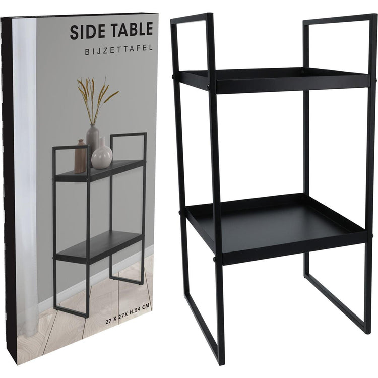 Home styling bijzettafel metaal 27x27x54cm
