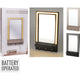 Home styling spiegel verlicht met plank en haakjes 25x42cm