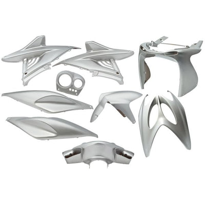 Edge plaatset 9-delig voor yamaha aerox tot bouwjaar 2014 - zilver metallic