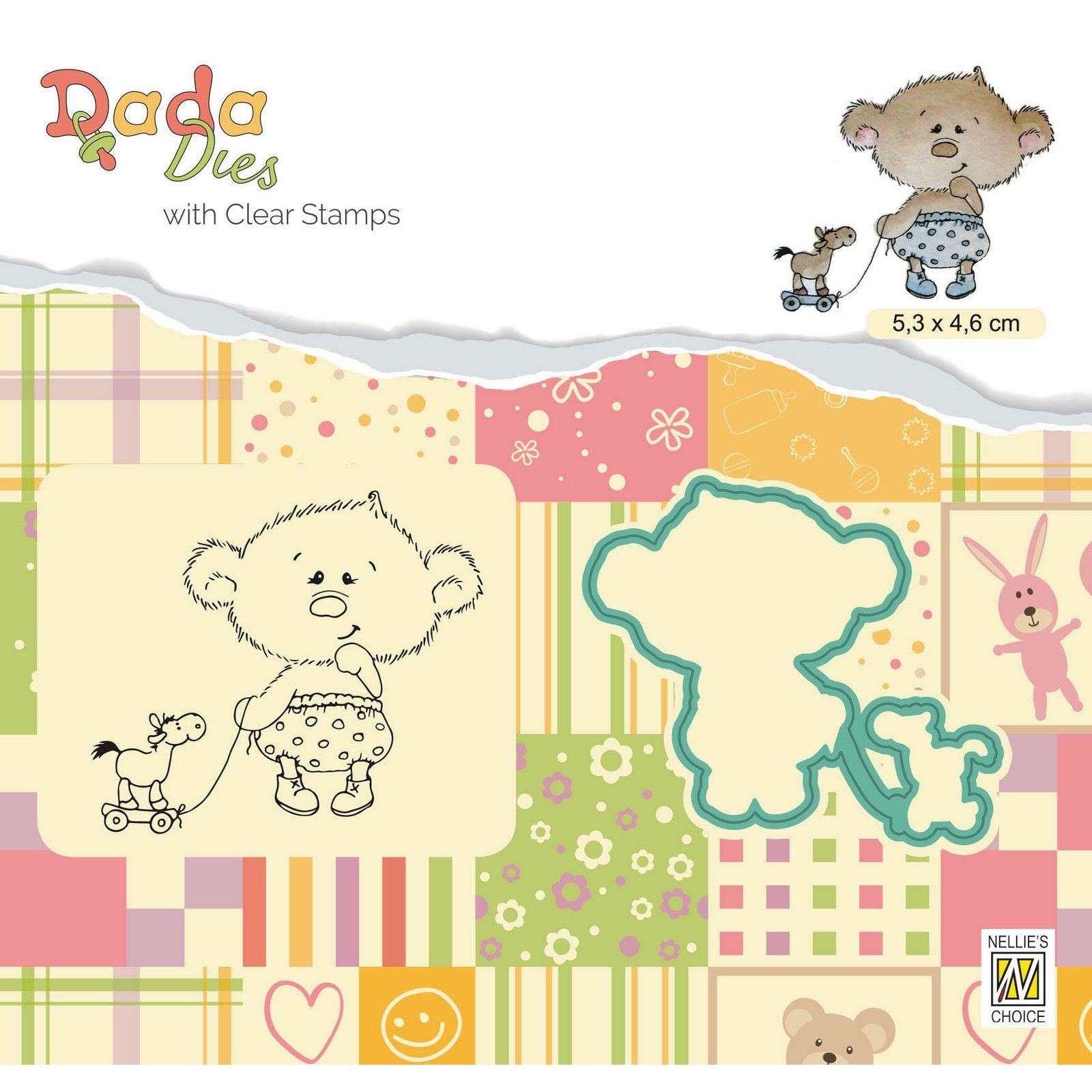 Nellie's choice • cutting die clear stamp teddybeer
