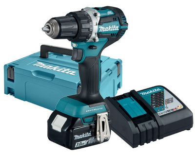 Makita ddf484rf1j 18v boor- schroefmachine koolborstelloos 3,0 ah accu (1 st), snellader, mbox