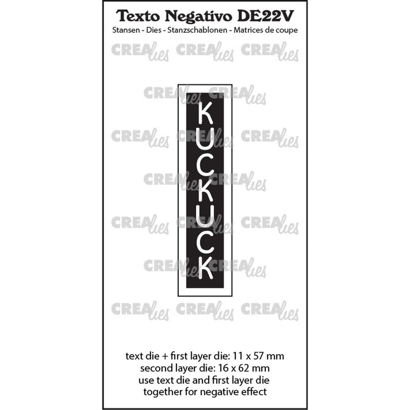 Crealies • texto negativo kuckuck (verticaal)