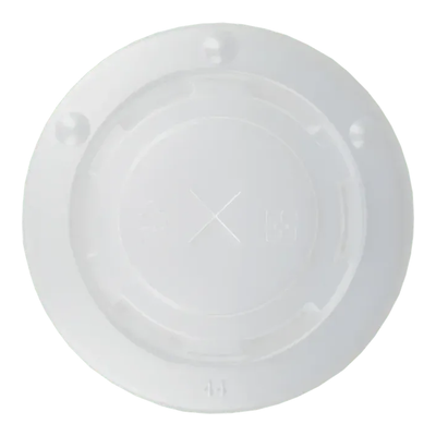 Deksel milkshakebeker plat met kruis 90mm plastic (50 stuks)