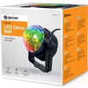Enzo denver led partybol disco 4w 7 functies +ab zwart - 9700210
