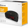Enzo denver wekkerradio led fm zwart dual alarm - 8140211