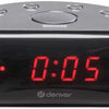 Enzo denver wekkerradio led fm zwart dual alarm - 8140211