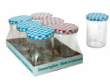 Deti weckglas weckpot jampot met geruit schroefdeksel 440 ml pak a 6 stuks - afbeelding 2