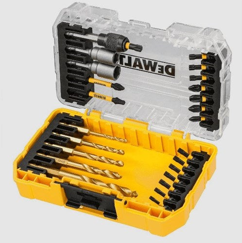 Dewalt accessoires 25-delige flextorq boor- en schroefbitset | in tough case - dt70735t-qz