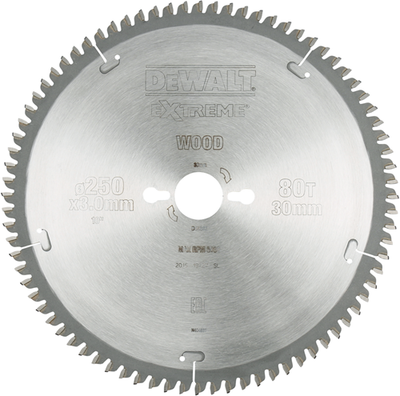 Dewalt accessoires cirkelzaagbl. s40 250x30x80t - dt4287-qz