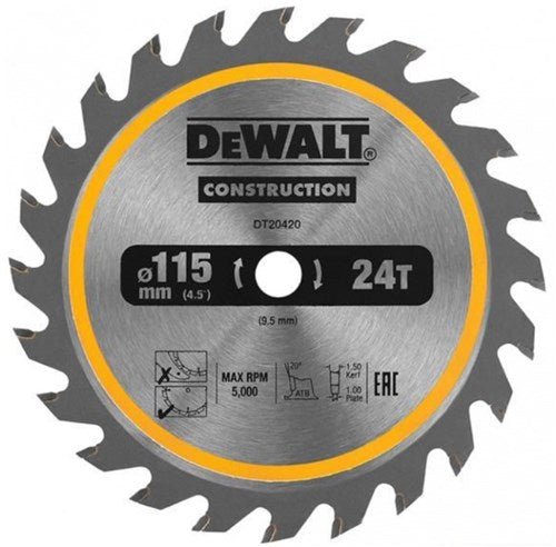 Dewalt accessoires cirkelzaagblad | 115x10x24t - dt20420-qz