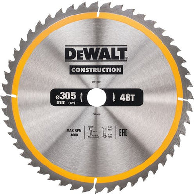 Dewalt accessoires cirkelzaagblad 305x30x48t, positief 10°, kerf 3mm - dt1959-qz