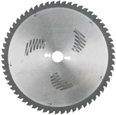 Dewalt accessoires cirkelzaagblad 305x30x60t, wisseltand, negatief 5°, kerf 3,0mm - dt4331-qz