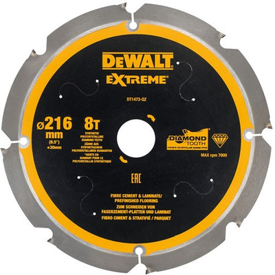 Dewalt accessoires cirkelzaagblad pcd laminaat vezelcement 216x30x8t - dt1473-qz