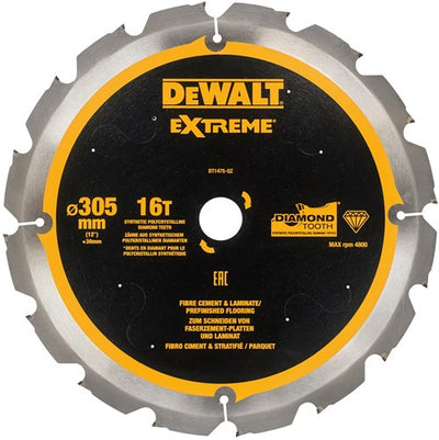Dewalt accessoires cirkelzaagblad pcd laminaat vezelcement 305x30x16t - dt1475-qz