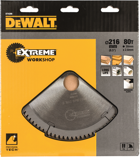 Dewalt accessoires dewalt dt4286-qz - cirkelzaagblad - 216mm - 30mm - 80 tanden