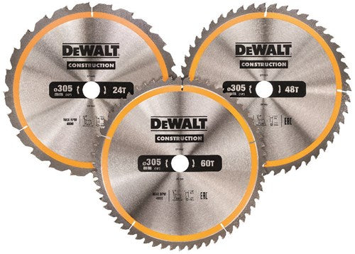 Dewalt accessoires cirkelzaagbladen 3 pack | 305x30mm - dt1964-qz
