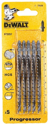 Dewalt accessoires decoupeerzaagblad hcs progressor voor hout, spaanplaat, multiplex <65mm, 116x91x2-3mm, (t234x) - dt2057-qz