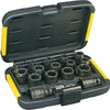 Dewalt accessoires doppenset 17-delig (6,8,10,11,12,13,14,16,17,18,19,20,21,22,24,27mm 1 4 naar 1 2 adapter) - dt7506-qz