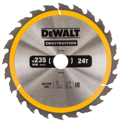 Dewalt accessoires dt10399-qz cirkelzaagbladen | 190 mm | 24 t | extreme framing | 3 stuks - dt10399-qz