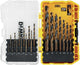 Dewalt accessoires dt70728-qz | 19-delig hss metaalboorset | in toughcase - dt70728-qz