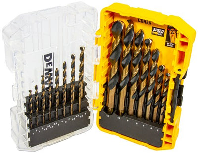 Dewalt accessoires dewalt dt70729-qz black gold metaalborenset - 23-delig - hss-g - split point 135° - in toughcase - voor metaal, hout en kunststof