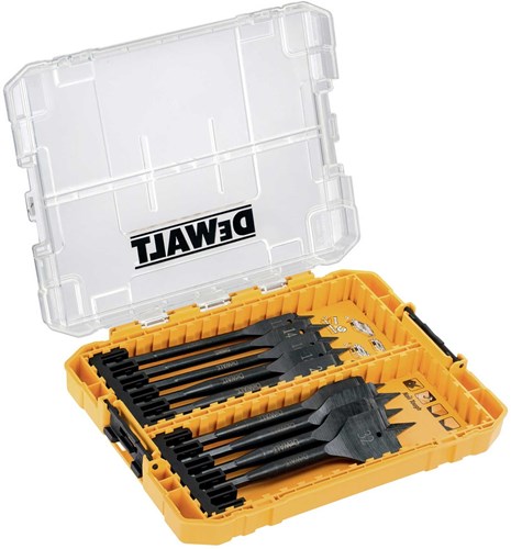 Dewalt accessoires dewalt extreme serie - platte houtborenset - 9 stuks - tough case+ - tstak compatibel