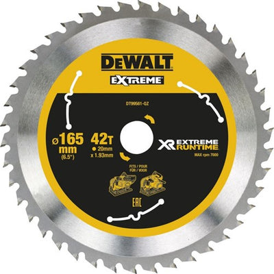 Dewalt accessoires dt99561 xr cirkelzaagblad 165x20mm 42 tands - dt99561-qz